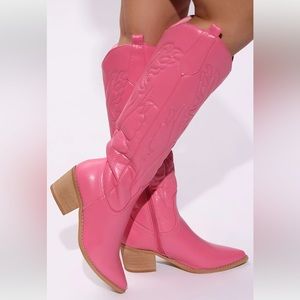 Fashion Nova Wanna Know You High Knee Boots